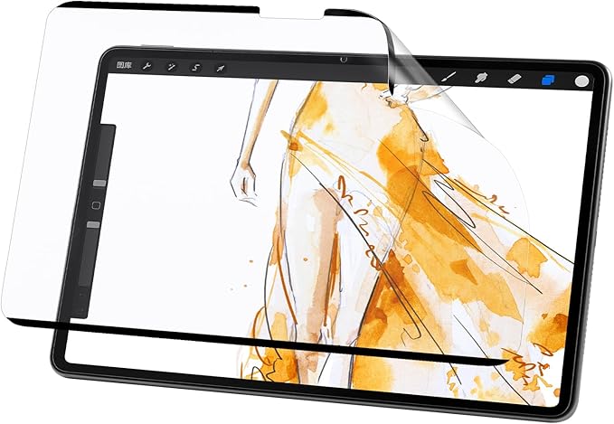 Nano-Suction Paper Feel Screen Protector for iPad Pro 11 inch 2024, Removable, Reusable, Write as Real Paper, Anti Glare, Stable