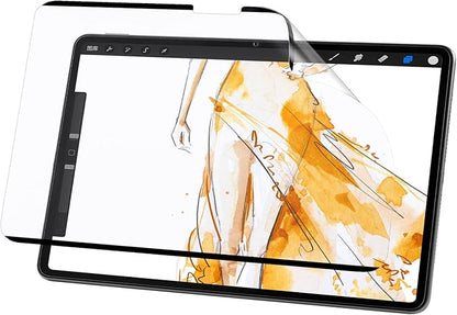 Nano-Suction Paper Feel Screen Protector for iPad Pro 11 inch 2024, Removable, Reusable, Write as Real Paper, Anti Glare, Stable