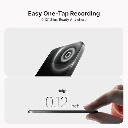 Comulytic Note Pro AI Voice Recorder, Unlimited Transcribe & Summarize, One Tap Recording Device with AI Note Taking, Support 113 Languages, 64GB, Audio Recorder for Calls, Meetings, Lectures, Silver