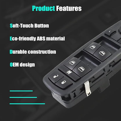 Master Power Window Control Switch for 2013 2014 2015 2016 Dodge Dart 68271203AB 56046568AC 56046553AB, 8+13 Pins, Front Left Driver Side Door Lock Window Controller