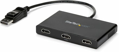 StarTech.com 3-Port Multi Monitor Adapter - DisplayPort 1.2 to 3x HDMI MST Hub - Triple 1080p HDMI Monitors - Video Splitter for Extended Desktop Mode on Windows PCs Only - DP to 3x HDMI (MSTDP123HD)