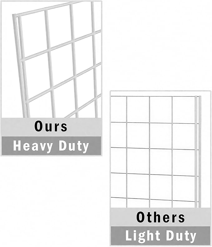 7RiversART Grid Wall Commercial Grade Gridwall Panels – Heavy Duty Grid Panel for Any Retail Display Wall Grid 2' Width x 4' Height, White (Pack of 4) Easily Portable