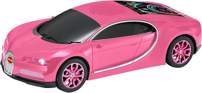 WSTER Luxury Sports Car Model Bluetooth Speaker with HD Sound, TWS Stereo Pairing, Display Screen, Built-in Microphone, Unique Bluetooth Car Speaker for Home, Party, Outdoor & Beach (Pink)