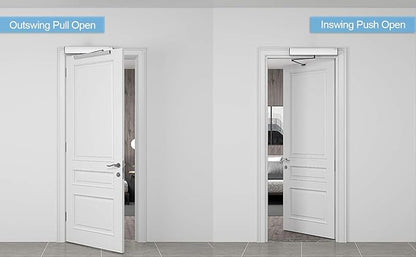 Olideauto Commercial Door Opener Automatic Touchless Sensor Open for Commercial Front Door No Touch Open with 2PCS Wired Touchless Hand Sensor Switches