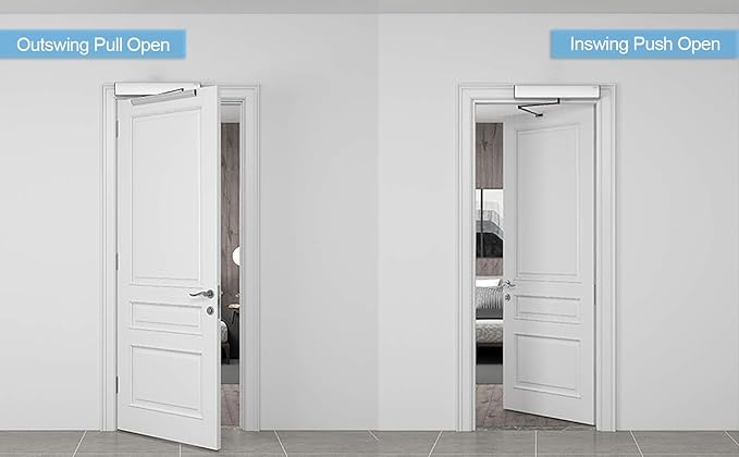Olideauto DSW120 Electric Swing Door Opener Touchless Hand Sensor Open with 2PCS Wired High Sensitivity Hand Sensor Switches