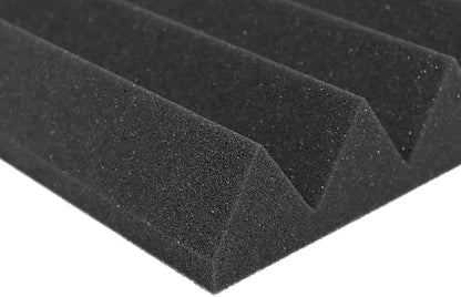Foam Factory Inc 24 Pack Color Acoustic Foam Panel Studio Soundproofing Wedge Wall Tiles 12” X 12” X 2” (Charcoal)