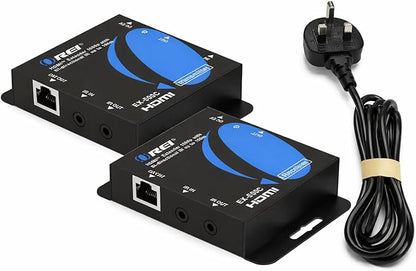 OREI HDMI Over Ethernet Extender with HDMI Loop Out, Bi-Directional IR, and PCM2.0 Audio – Extend 1080p@60Hz Up to 492ft Over CAT6/7