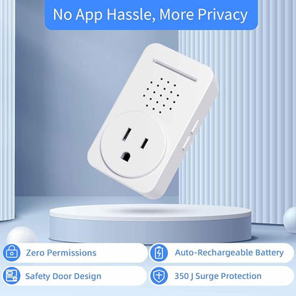 Power Failure Alarm WiFi with 4 Email Addresses, Loud 120dB Smart Power Outage Alarm with 6 Sirens, Freezer Alert WiFi Wireless, Smart Power Failure Detector for GFCI Trips, Sump Pump