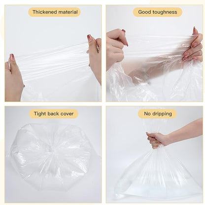 Dinifee 200 Pcs Shredder Bags 10 Gallon Size Clear Bag Fits Most 6 to 7 Gallon Size Shredders for Home Office Paper Trash