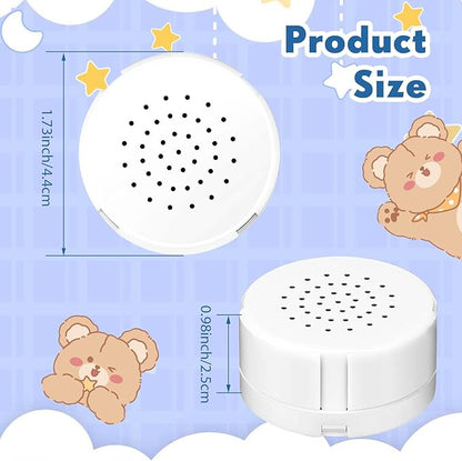 Handepo 6 Pcs White Sound Recorder Voice Recorder Music for Stuffed Animal Toy Recording Device Recordable Sound Module, Record Messages for Plush Toy Doll Stuffed Bear Pillow(20 Seconds)