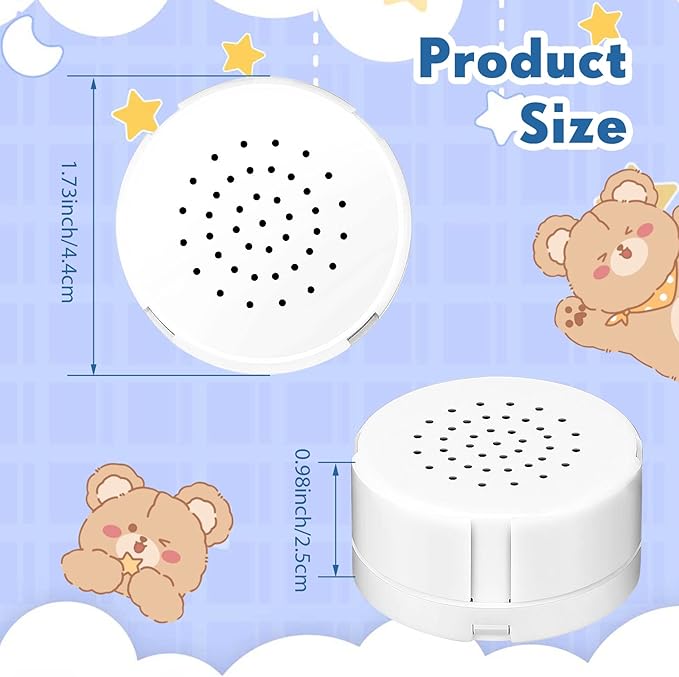 Handepo 6 Pcs White Sound Recorder Voice Recorder Music for Stuffed Animal Toy Recording Device Recordable Sound Module, Record Messages for Plush Toy Doll Stuffed Bear Pillow(60 Seconds)