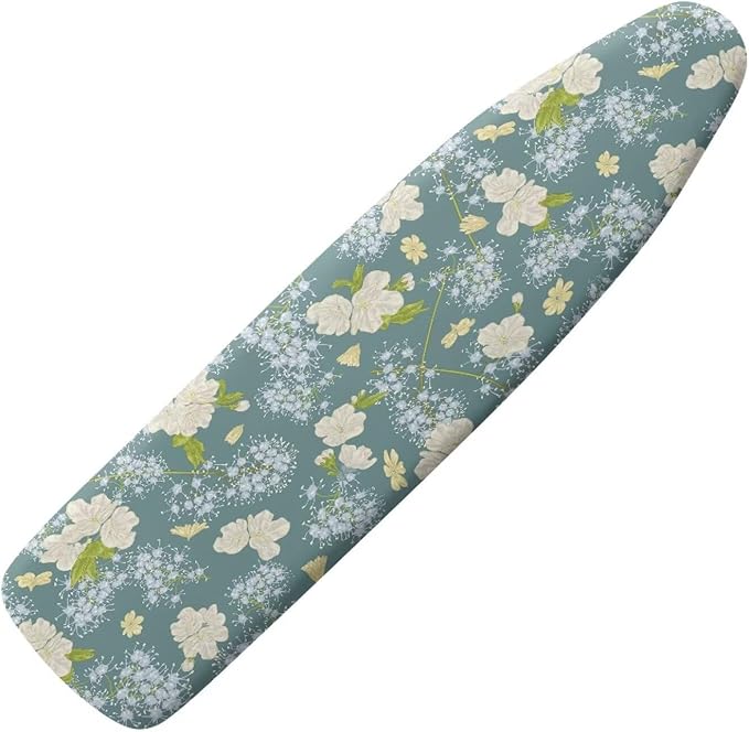 ZCFYGDX Dandelion Flower Print Ironing Board Cover Decor, Resist Scorching & Staining, Easy to Install Resistant Elastic Edges, 3 Nylon Buckle Straps Fasteners, Protective Scorch Cloth Covers Size-2XL