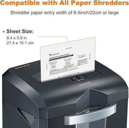 Bonsaii Paper Shredder Lubricant Sheets, 24-Pack (8.4 x 5.9 inch/Piece)