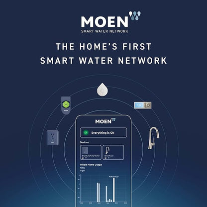 Flo by Moen Smart Water Detector, 3-Pack with Leak Sensing Cable (6-ft)