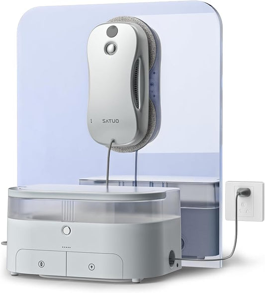 JSDROBOT S9PRO Window Cleaning Robot,Window Cleaner Robot with Portable Station Suitable for Stubborn Stains Intelligent Path Planning Automatic Dual Water Spray Edge Detection