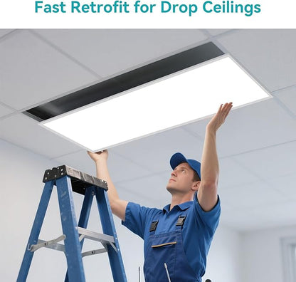 VocgoUU 2x4 LED Flat Panel Light, 24 Pack, Selectable 40W/50W/60W, 3000K/4000K/5000K/6000K, 0-10V Dimmable, ETL Certified, 6600LM, Drop Ceiling Office Lighting