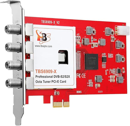 TBS6909X DVB-S/ S2/ S2X 8 Tuner PCI Express Digital Satellite TV Card for Live TV