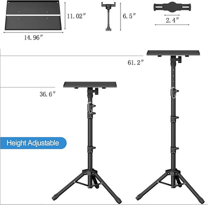 Facilife Projector Stand - Adjustable Height 22 to 63 Inches, Tripod for Laptop & Projector, Outdoor Movies