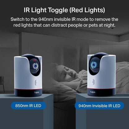 TP-Link Tapo 2K QHD Pan/Tilt Wi-Fi Camera | Apple HomeKit | Physical Privacy Mode | Color Night Vision | Motion Tracking | 2-Way Audio | Local/Cloud Storage | Works w/Alexa&Google Home | (Tapo C225)