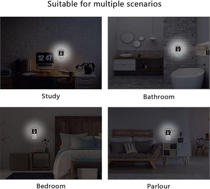 Pigsaly Led Night Light Watercolor Cute St Bernard Dogs Head Night Light Plug in Wall Lamp Smart Dusk to Dawn Sensor Nightlight Led Lamp Energy Saving Lights Gift for Kids Room Bedroom Bathroom Hallw