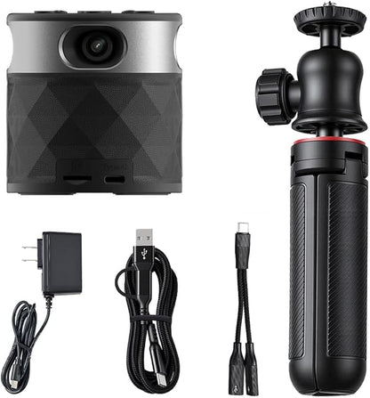 PANOCORE360 All-in-One Meeting Camera - 360° Conference Cam for PC Mac, Speaker & Mic Array, Auto Speaker Focus, 1080P Output, AI Voice Isolation, Local Recording,Compatible with Webex/Zoom/Teams/Meet
