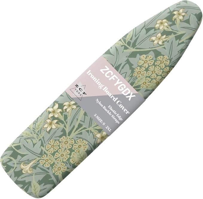 ZCFYGDX 14x45 in Ironing Board Covers Easy to Install Resistant,Elastic Edge 3 Nylon Buckle Strap Fasteners Breathable & Wear-Resistant,Resist Scorch Staining Protective Cover William Morris Prints