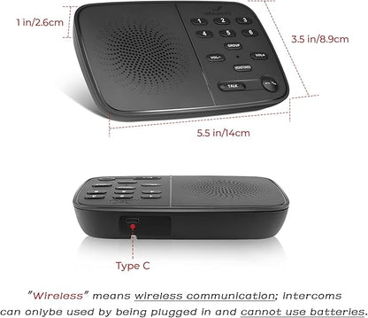 Hosmart UltraSpeak Intercoms Wireless for Home, 2025 Two-Way Real-time Intercom Full Duplex Wireless Intercom System for Home Use, House Intercom System for Business with 1200 Feet Range (2 Stations)