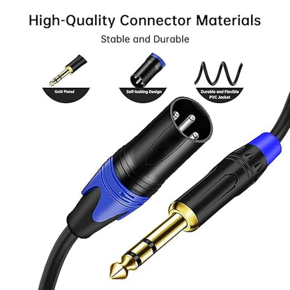 Seefeful XLR Splitter Cable, 1 Female to 2 Male Patch Y Cable, Balanced Microphone Splitter Cord Audio Adaptor (11.8 Inches)