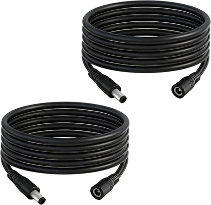 5.5mm x 2.1mm 9.8FT DC Power Extension Cable Male to Female 12V/24V 14AWG DC Connection Cable for CCTV Surveillance Camera Amplifiers LED Strip Lights Solar Panels Energy Storage Power Supply 2 pcs