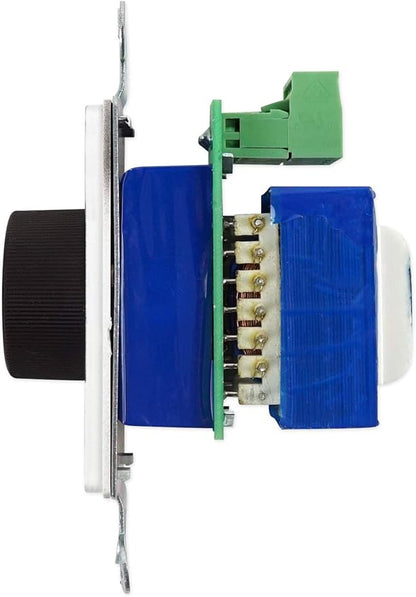 Rockville VOL70100 100 Watt Wall Volume Control 70V, 11-Step Attenuation, Euro-Block Connector, Dust-Protected, Perfect for Commercial Audio Systems