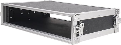 Sound Town 2U PA/DJ Rack/Road Case, 2-Space, with 16” Rackable Depth, Plywood, Metal Ball Corners - Pro Tour Grade (STRC-2U)