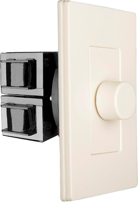 OSD Audio 100W Sleek, Modern, Minimalist Design in Wall Volume Control, Rotary Knob Almond Impedance Matching SLK100