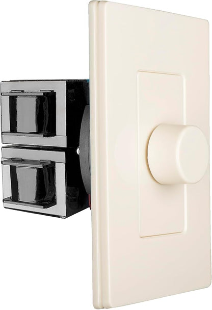 OSD Audio 300W Sleek, Modern, Minimalist Design in Wall Volume Control, Rotary Knob Almond Impedance Matching SLK300