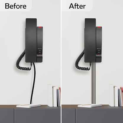 Rubber Bond TV Cord Hider Cable Protector - Strong Self Adhesive Wall Cord Cover Cable Hider - Low Profile Cable Management Wall Cord Concealer Cable Raceway