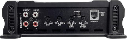 Orion Cobalt CBA2000.1D Monoblock 1-Channel Class D Amplifier for Car Subwoofer, 2000W MAX, 1/2/4 Ohm Stable, Adjustable Low Pass with Bass Boost, MOSFET Power Supply, Bass Knob Included