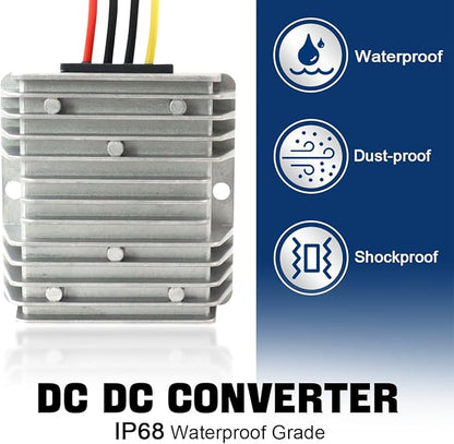 18V to 12V Step Down Converter 18V/24V/36V to 12V 15A 180W DC Buck Converter for Power Wheels RC Toys & Golf Cart VoltageRegulator with Overheat/Short-Circuit Protection