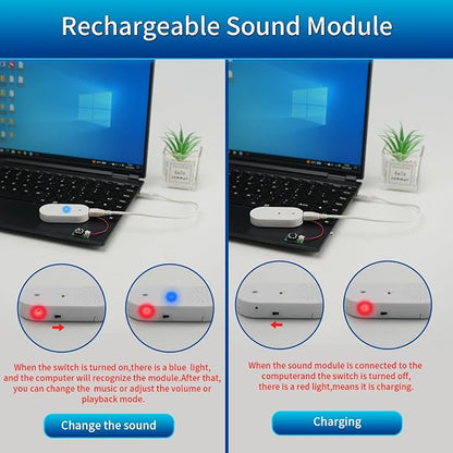 Sound Module Voice Chip,16MB Push Button Control Activated MP3 Audio Box for Gift Box,Crafts, Christmas,New Year Greeting Gifts Cards Box Support USB Download Music with Speaker.