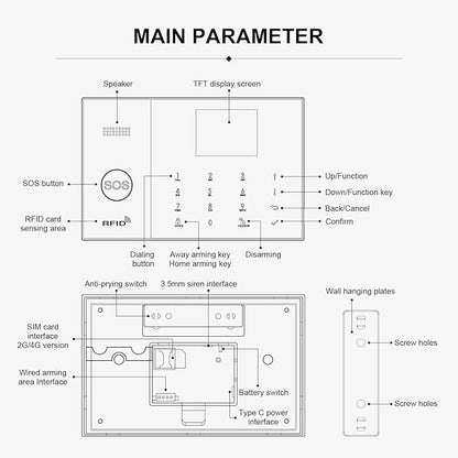 LWOHSI Smart Home Alarm,GSM 4G/WiFi Home Security Systems with DIY Door Window Sensors and Motion Sensors,Loud Siren,Remote,Work with Google for House,Villa,Apartment,No Contract Fee