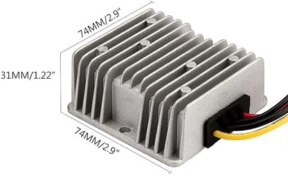 Gebildet DC Voltage Converter Regulator +2 pcs Wire Connecttor DC 24V Step-Down to 12V 20A 240W Buck Transformer Waterproof