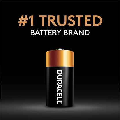 Duracell Coppertop C Batteries, 4 Count Pack, C Battery with Long-Lasting Power, All-Purpose Alkaline C Battery for Household and Office Devices (Pack of 2)