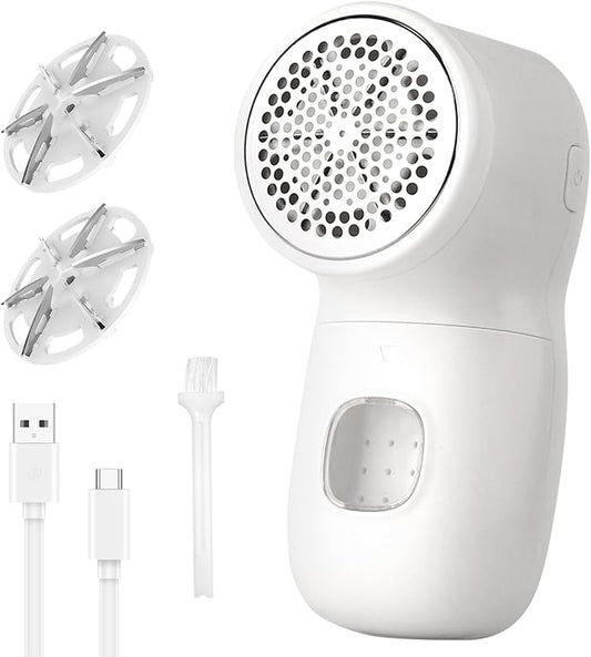 Fabric Shaver Lint Remover Sweater Shavers to Remove Pilling,Rechargeable Sweater Defuzzer with 2 Extra Blades, Fuzz Remover for Clothes Couch Furniture