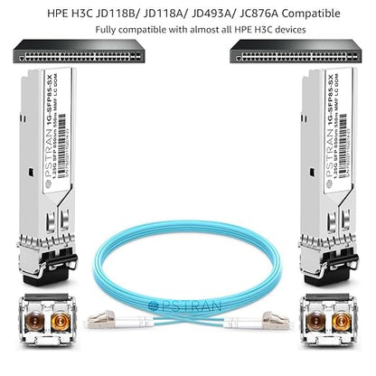 OPSTRAN 1000BASE-SX SFP Optical Transceiver Module Compatible with HPE H3C JD118B JD118A JD493A JC876A 850nm 550m DDM Duplex LC MMF