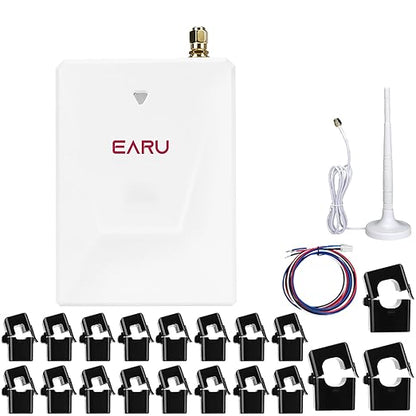 Smart Home Energy Monitor with 16 50A and 3-200A Circuit Level Sensors Real-Time Accurate Power Energy Consumption Tracking WiFi Meter SolarNet Metering2.4 GHz WiFi