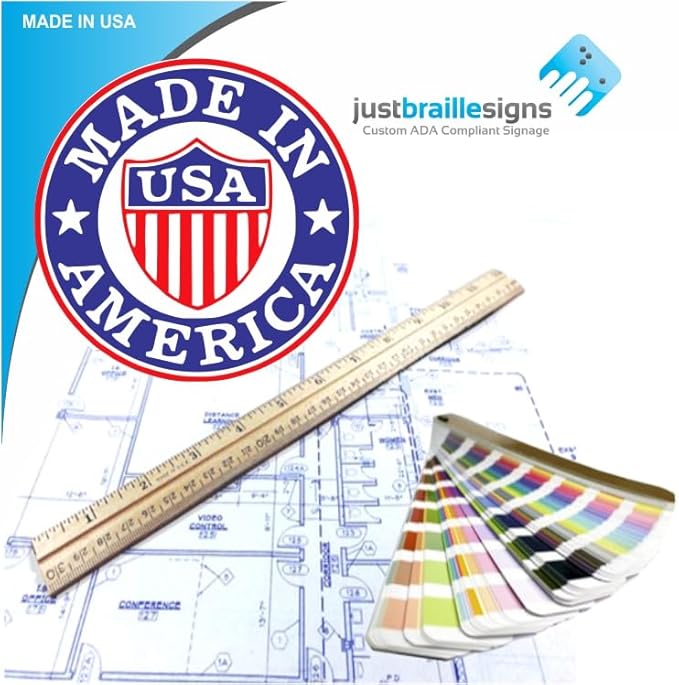 JUSTBRAILLESIGNS CUSTOMIZABLE MAXIMUM OCCUPANCY braille sign, 6” x 6”, Max Occupancy Identification Sign for business, buildings, elevators, etc., Many Colors Choices, Made in USA (Hunter Green)