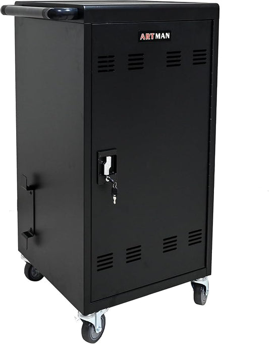 45 Device Mobile Charging Station for Laptops/Tablets/iPads/Chromebooks,45 Bay Lockable Charging Cabinet with Cable Management & Power Strip Included, Laptop & Tablet Storage Carts,Easy Assembly
