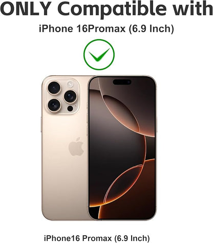 2 Pack Matte Privacy Screen Protector for iPhone 16 Pro Max Screen Protector Anti-Glare, Anti-Spy Tempered Glass Film, Smooth and Responsive Touch Anti-Scratch Glass