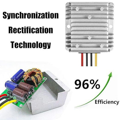SUPERNIGHT 10A 120W Golf Cart Converter 48V 36V to 12V Regulator Step Down Waterproof DC/DC Transformer for Golf Cart Power Module and Club Car