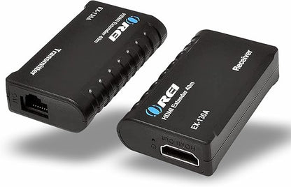 OREI HDMI Over Ethernet Extender– HDMI 1.4 with 1080p@60Hz Resolution, Power Over Cable - HDMI Over CAT6 Extension Up to 131 feet (EX-130A)