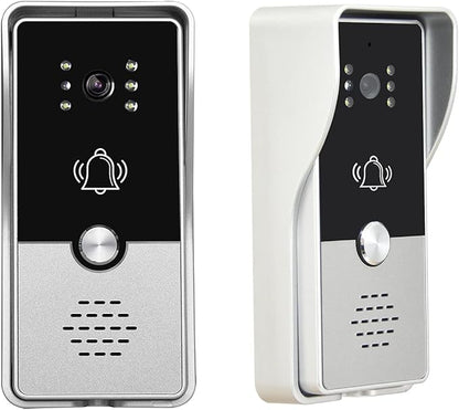 toncont Video Doorbell Intercom System, 7" Monitor Video Door Phone Kits, Wired Video Door Entry System, IR Night Vision Door Camera, Unlock, Dual-Way Intercom Outdoor Indoor for Home Villa (Black)