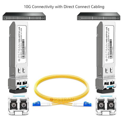 OPSTRAN 10GBASE-LR SFP+ Optical Transceiver Module Compatible with Finisar FTLX1475D3BCL 1310nm 10km DOM Duplex LC SMF 4 Pack